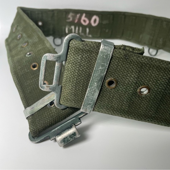 Vintage 1950s-1990s WW2 British P58 Web Equipment Waist Belt - Picture 3 of 5